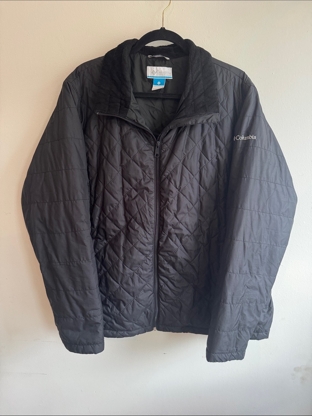 Columbia Black Quilted Puffer Jacket Size 2X